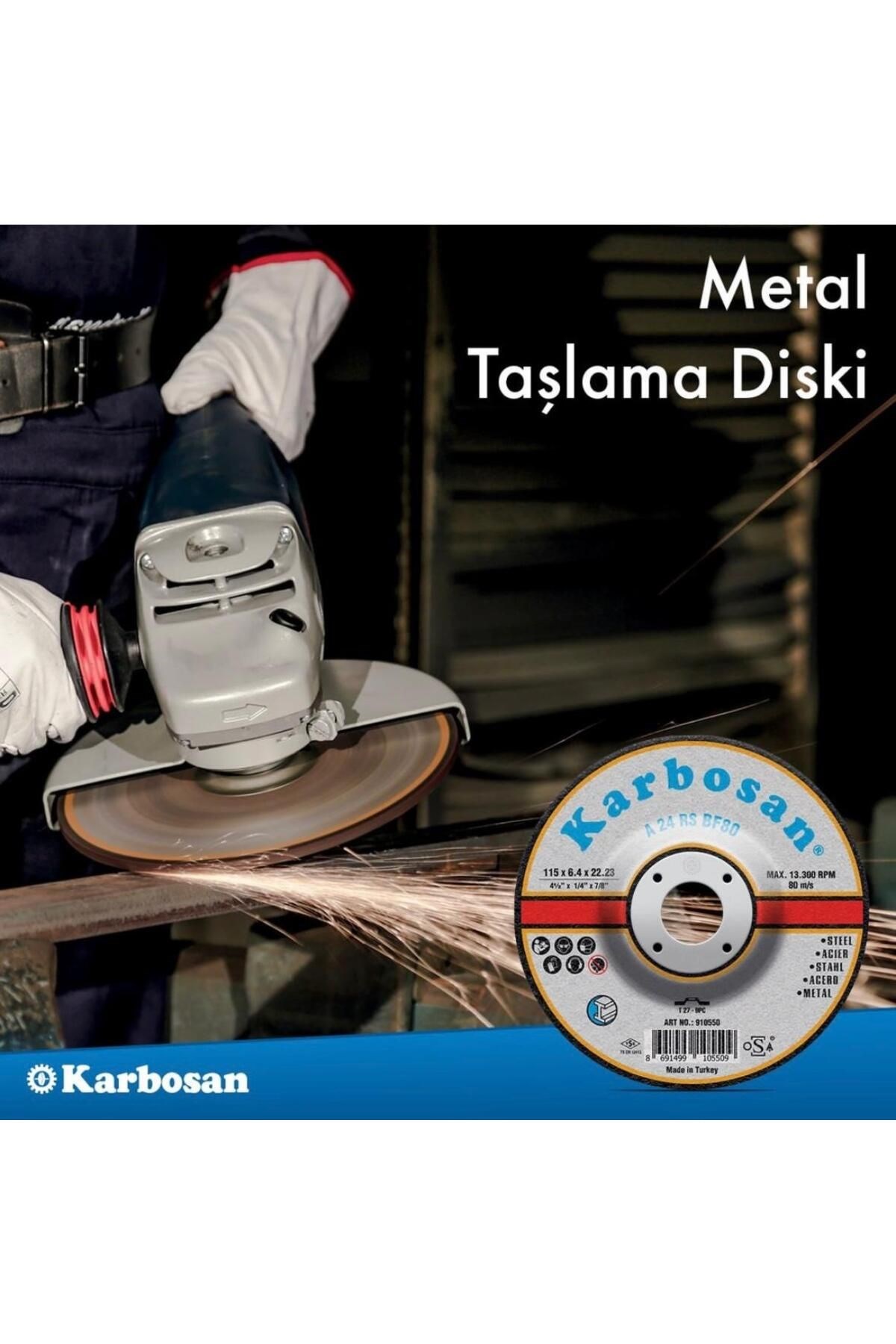 Karbosan Metal Taşlama Diski 180.8.22